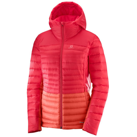 Damska kurtka puchowa Salomon Haloes Down Hoodie W różowy Hibisc/Dubarry