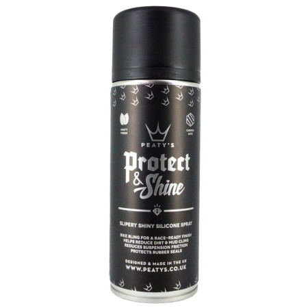 Środek czyszczący Peaty´s Protect & Shine Silicone Spray czarny/biały