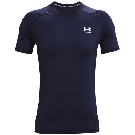 Koszulka męska Under Armour HG Armour Fitted SS ciemnoniebieski MidnightNavy//White