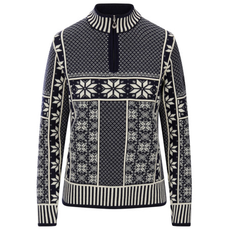 Sweter damski Dale of Norway Vardåsen Fem Sweater ciemnoniebieski/biały Marine Offwhite