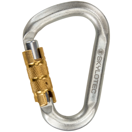 Karabinek Skylotec Snappy Steel TG (triplex gate) jasnoszary No colour