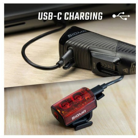 Przednia/tylna lampka Sigma Buster 800 + Buster RL 80