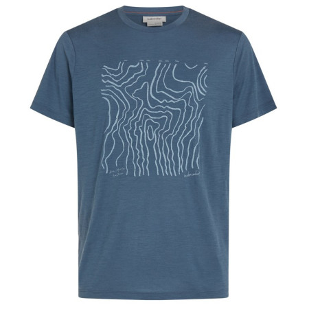 Męska koszulka Icebreaker M 150 Tech Lite SS Tee Great Heights niebieski/szary Dawn