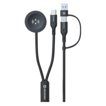 Kabel do ładowania i przesyłania danych Swissten Wireless magnetic charging cable 2in1 for Samsung Watch + USB-C 1,2 m
