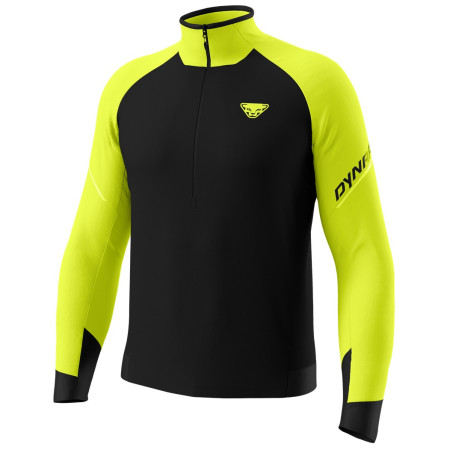 Męska koszulka Dynafit Alpine L/S 1/2 Zip Tee M czarny/żółty 5A31 - ultra yellow/0910