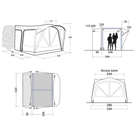 Przedsionek Outwell Park PowerAir