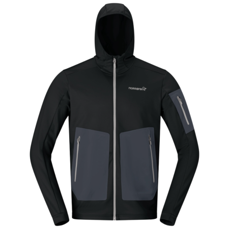 Męska bluza Norrona falketind warm2 stretch Hood czarny Caviar Black