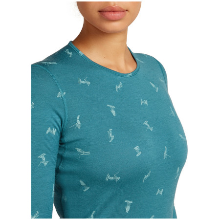 Damska koszulka Icebreaker Women Merino 200 Oasis LS Crewe Snow Day