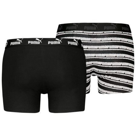 Męskie bokserki Puma Elements Striped Boxers 2P