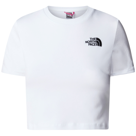 Koszulka damska The North Face Essential Cropped Slim Short Sleeve Tee biały TNF WHITE