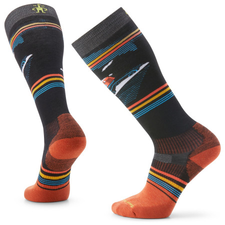 Skarpety narciarskie Smartwool Snowboard Tc Piste Machine Otc czarny/pomarańczowy Black
