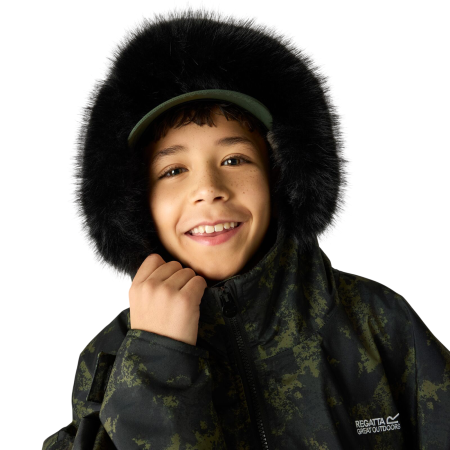 Płaszcz nieprzemakalny dziecięcy Regatta Junior Waterproof Changing Robe Pro Bark Green