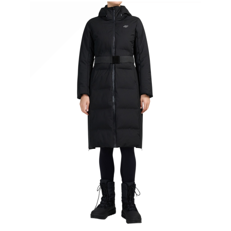 Damski płaszcz zimowy 4F Down Jacket F0930 czarny Deep Black