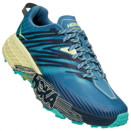 Damskie buty do biegania Hoka One One Speedgoat 4 Wide niebieski/żółty ProvincialBlue/LuminaryGreen