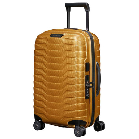 Walizka podróżna Samsonite Proxis Spinner 55 EXP Width złoty Honey Gold