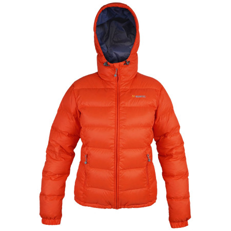 Damska kurtka puchowa Warmpeace Brenta pomarańczowy/niebieski mandarine/navy