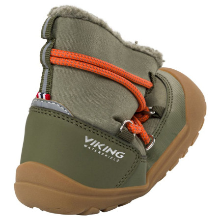 Dziecięce buty zimowe Viking Outdoor Footwear Birch Barefoot Warm WP Pull-on Olive
