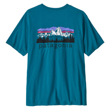 Koszulka męska Patagonia M's Fitz Roy Foothills T-Shirt niebieski Glacial Blue