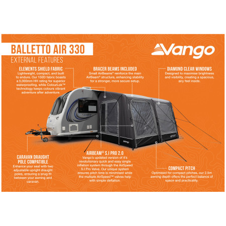 Przedsionek Vango Balletto Air 330