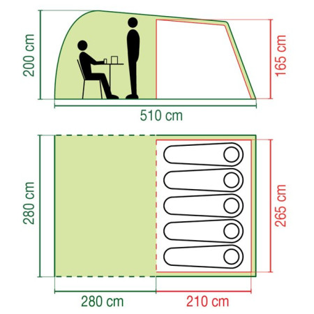 Rodzinny namiot dla 5 osób Coleman Waterfall 5 Deluxe