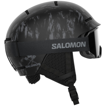 Kask narciarski dla dzieci Salomon Player Combo czarny Black Tie&dye