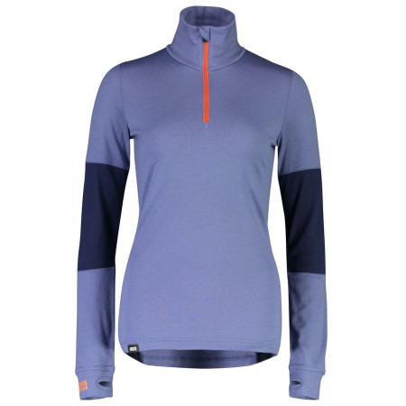 Koszulka damska Mons Royale Cornice Half Zip niebieski/czarny BlueVelvet