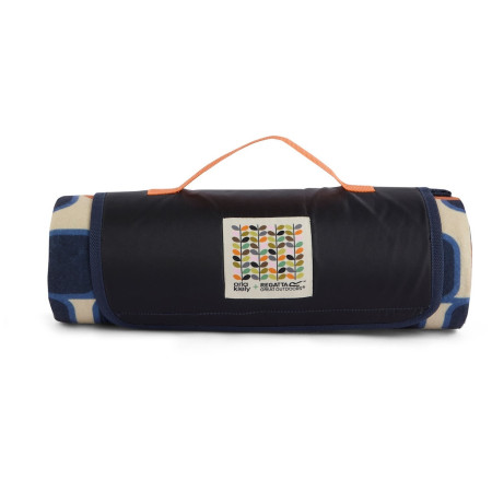 Koc piknikowy Regatta Orla Kiely Printed Picnic Blanket niebieski/pomarańczowy Giant Square Flower Orange