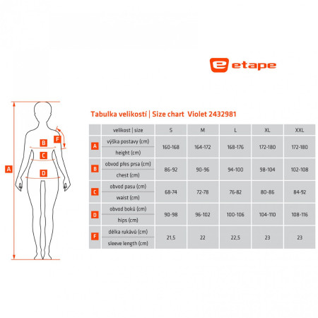 Damska koszulka kolarska Etape Violet