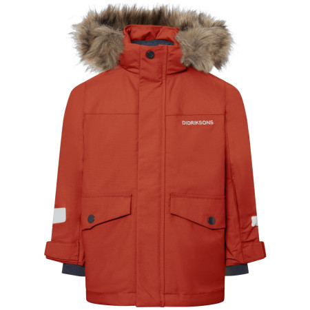 Dziecięca kurtka zimowa Didriksons Bjärven Kids Parka 5 Rust pomarańczowy Rust