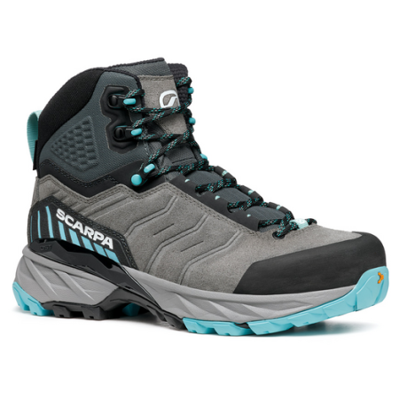 Damskie buty turystyczne Scarpa Rush Trek GTX WMN zarys Midgray-Aqua