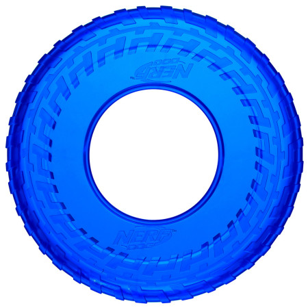 Zabawka dla psa Nerf Dog Translucent TPR Tire Flyer 25 cm niebieski modrá