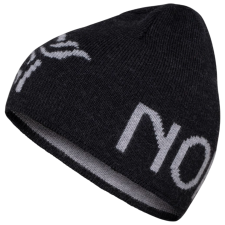 Czapka Norrona 29 mid merinoUll logo Beanie czarny Caviar Melange