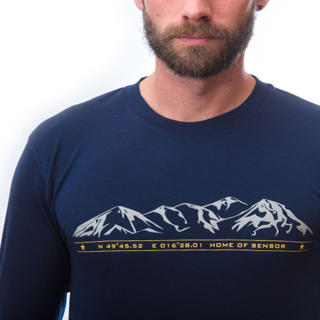 Męska koszulka Sensor Merino Active Pt Mountains dł. rękaw