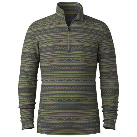 Męska koszulka Smartwool M Classic Thermal Merino Base Layer 1/4 Zip ciemny khaki WINTER MOSS SUMMMIT SOUL