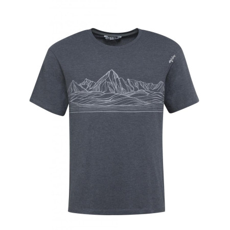 Koszulka męska Chillaz Relaxed Mountain Skyline czarny black melange