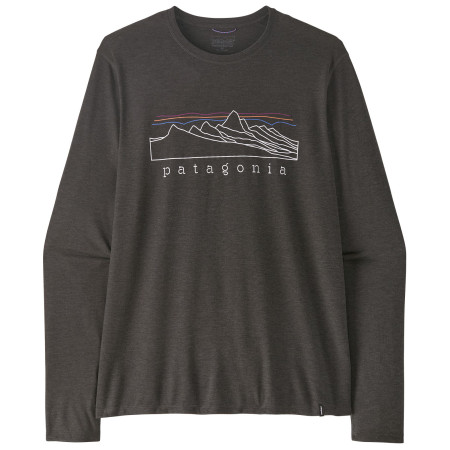 Koszulka męska Patagonia M's L/S Cap Cool Daily Shirt - Stratapeaks czarny Ink Black