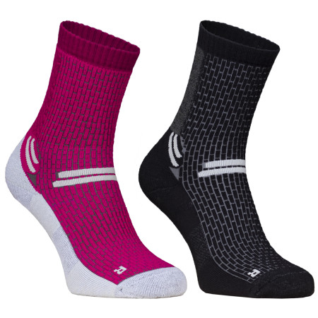 Skarpetki High Point Trek 4.0 Lady Socks (Double pack) czarny/różówy Multicolor