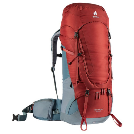 Plecak Deuter Aircontact 45+10 szary/czerwony LavaTeal