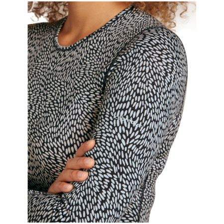 Damska koszulka Icebreaker Women Merino 200 Oasis LS Crewe Flock Forms AOP