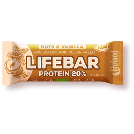 Baton Lifefood Lifefood Kakaové boby a vanilka RAW BIO 40 g