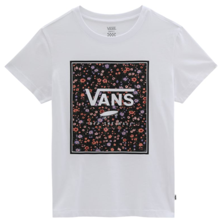 Koszulka damska Vans Wm Boxed In Rose Crew biały White