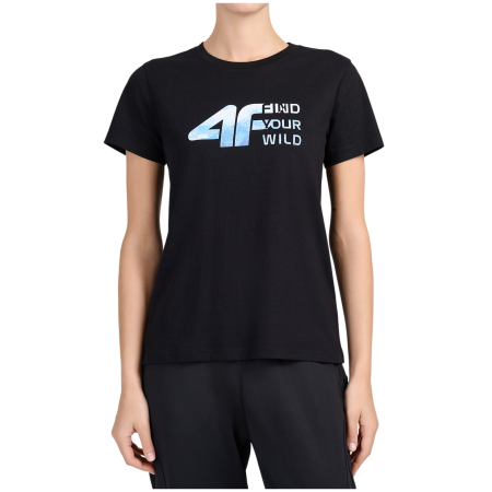 Koszulka damska 4F Tshirt F3496 czarny Deep Black