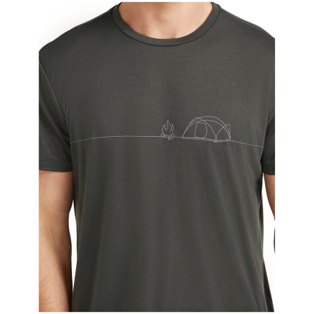 Męska koszulka Icebreaker Merino Blend Core SS Tee Single Line Camp