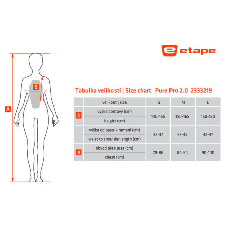 Kamizelka z ochroną kręgosłupa damska Etape PURE PRO 2.0