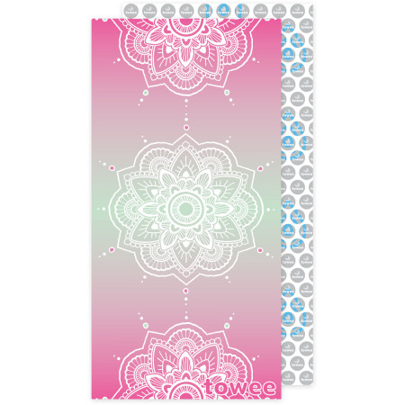 Ręcznik szybkoschnący Towee Mandala 80 x 160 cm różowy MandalaPink