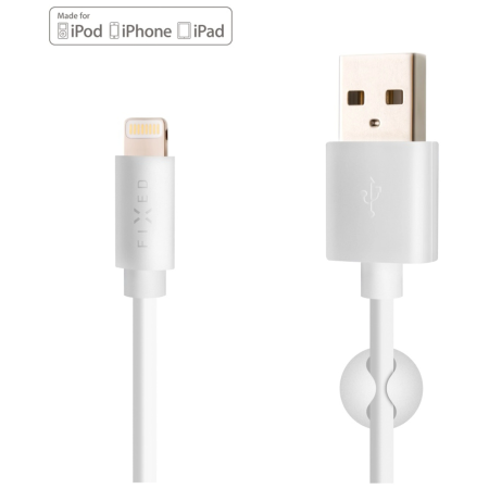 Kabel do ładowania i przesyłania danych FIXED Datový a nabíjecí kabel FIXED USB/Lightning biały bílá