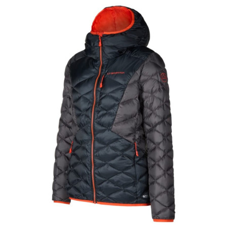 Kurtka damska La Sportiva Pinnacle Down Jkt W czarny/czerwony Black/Cherry Tomato