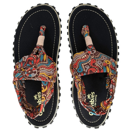 Sandały Gumbies Slingback Aboriginal czarny/brązowy Aboriginal