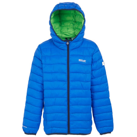 Dziecięca kurtka zimowa Regatta Junior Hooded Marizion Aviator Blue niebieski Aviator Blue Wild Lime