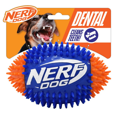 Zabawka dla psa Nerf Dog Squeak Spike Football 15cm
